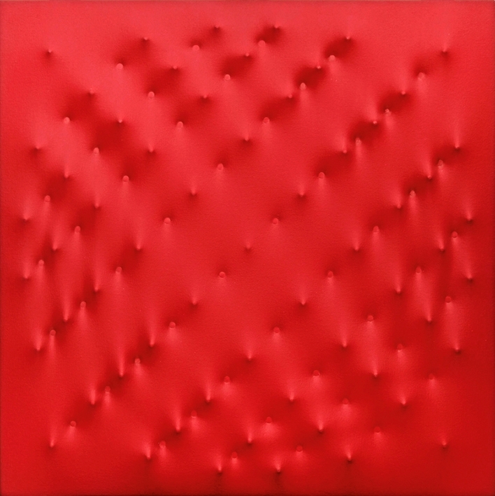 Foundation Enrico Castellani, Superficie rossa, 2003
Acrylic on canvas
60 × 60 cm
Private collection