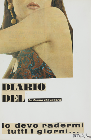 Archivio Ketty La Rocca, Diario della donna che lavora 1964-65 collage 56×40