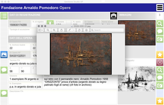 Fondazione Arnaldo Pomodoro, Un gestionale per ogni esigenza

L'applicazione database serve anche alla Fondazione per gestire la sua collezione di opere d'arte, costantemente in crescita, che include lavori e progetti degli artisti che collaborano con la Fondazione stessa.