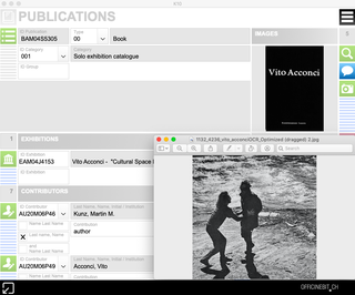 K10 - Archive, Publications

A solution to organise the catalogue of publications and for sharing one's own work.