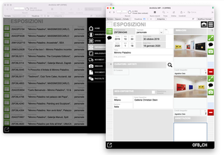 Archivio Mimmo Paladino, EsposizioniUna soluzione per archiviare tutti gli eventi espositivi personali e collettivi con tutti i riferimenti: elenco delle opere esposte, dei soggetti interessati e documenti pdf.